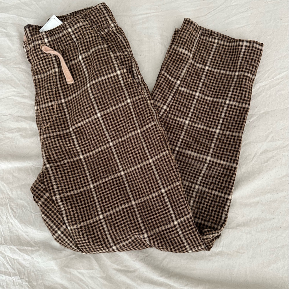 H&M kids Brown Plaid Pants
